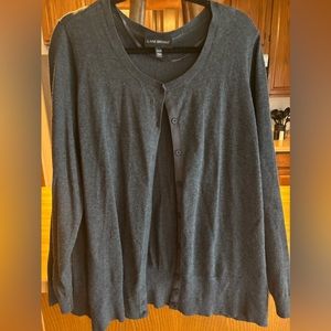 Lane Bryant plus size 26/28 dark gray cardigan good condition